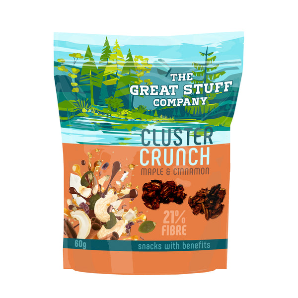 Cluster Crunch - Cashew Maple & Cinnamon - with Protein Crispies and Cocoa nibs