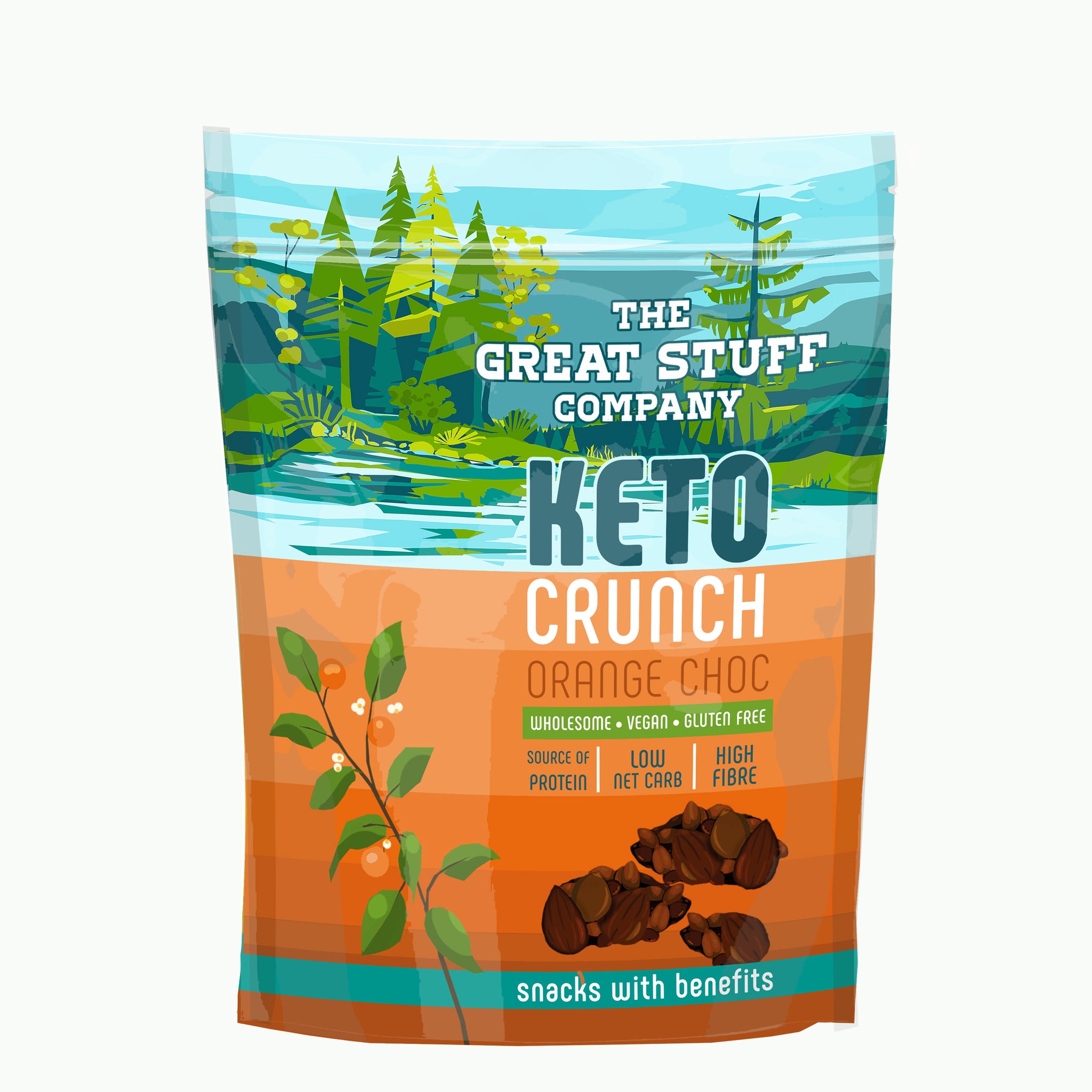 Keto Crunch - Orange Choc & Almond  - 60g pouch