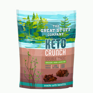 Keto Crunch - Double Choc with Hazel Nuts - 60g pouch, NEW!