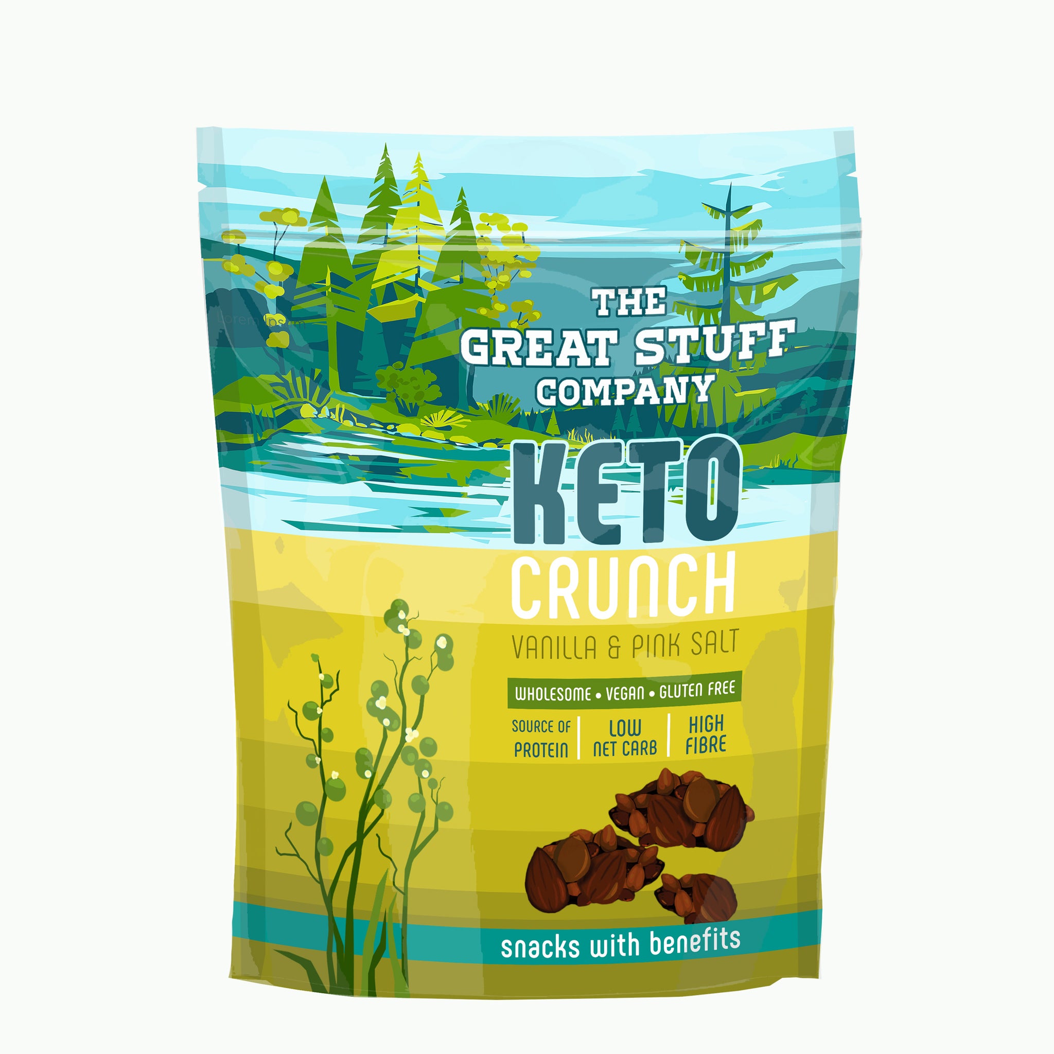 Keto Crunch - Vanilla Choc Sea Salt & Almonds - 60g pouch