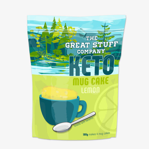 New Easy Keto Mug Cakes Baking Mix - 180g for 4 Mug Cakes - Lemon