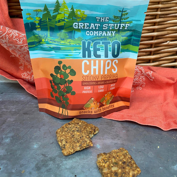 Keto Chips - Gluten-Free Cracker - Smoky Paprika - 60g bag