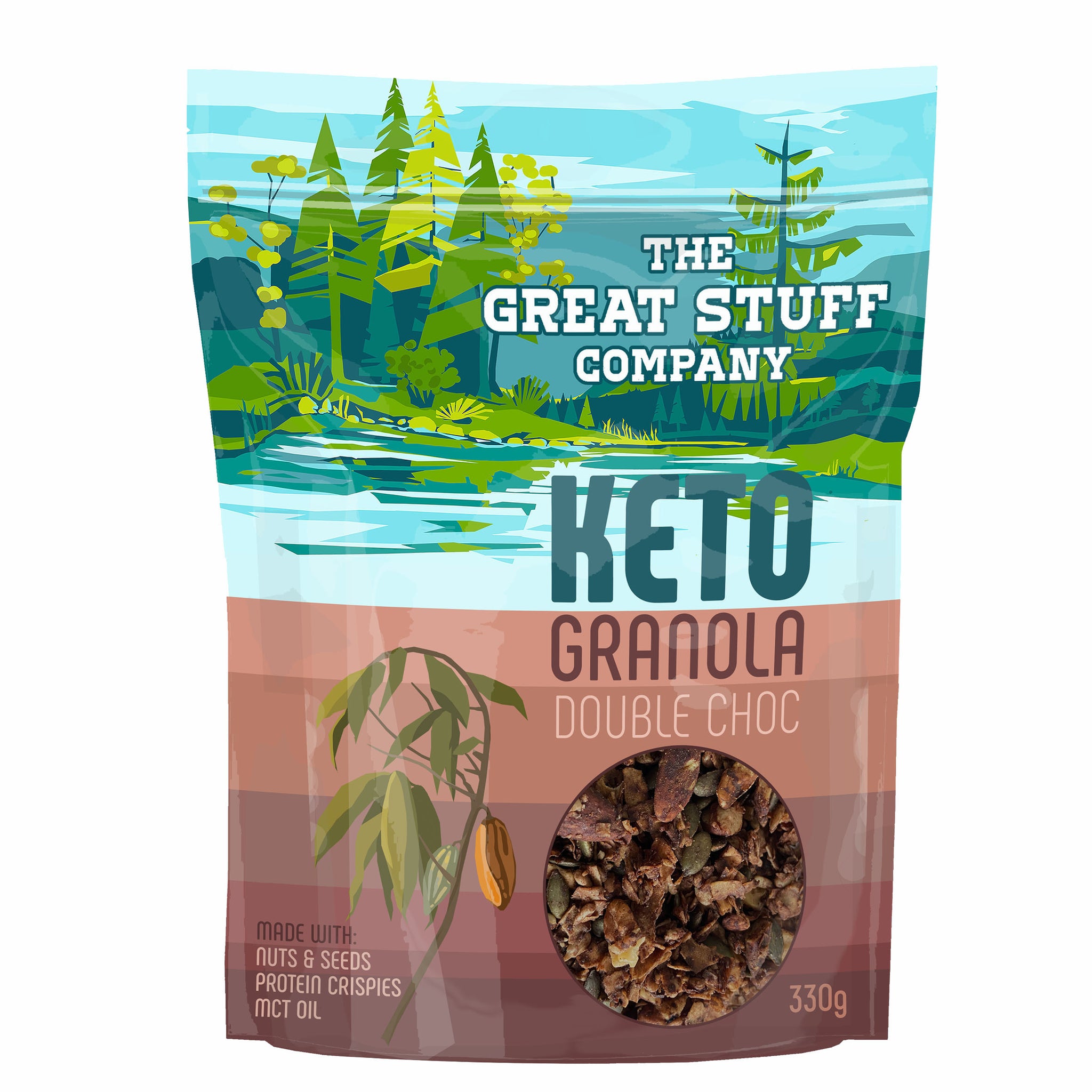 Keto Granola with MCT oil and Protein Crispies- Double Choc