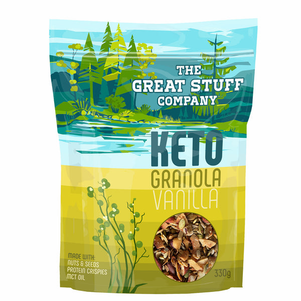 Keto Granola with MCT oil and Protein Crispies- Vanilla - 330g