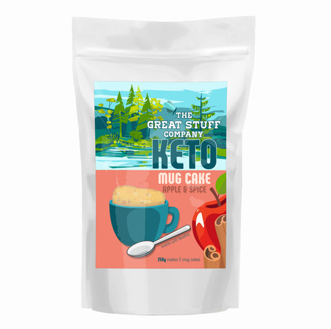 New Easy Keto Mug Cakes Baking Mix - 250g for 5 Mug Cakes - Apple & Cinnamon