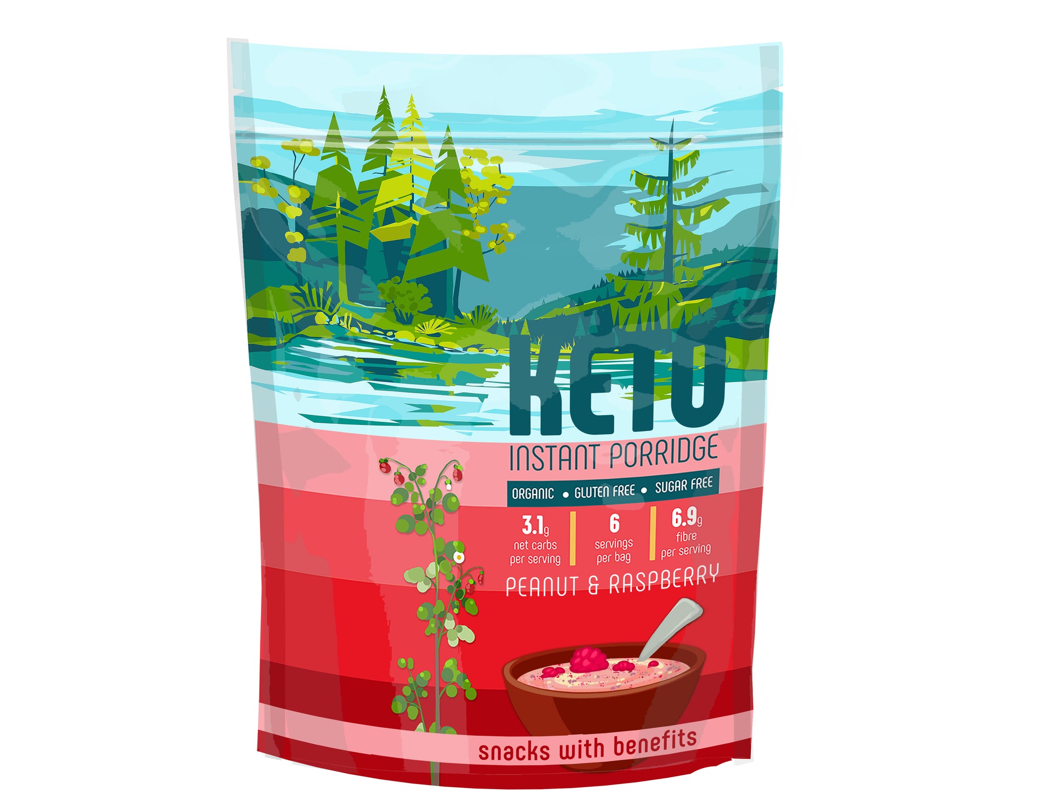 Keto Porridge - Peanut & Raspberry - 190g - 5 servings