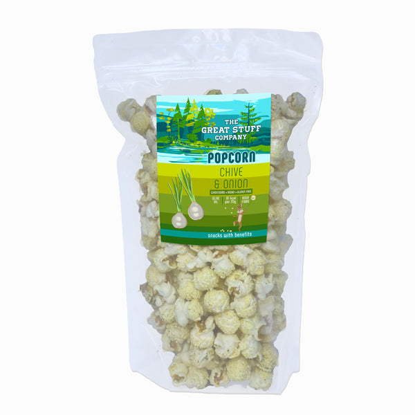 Chive & Onion Popcorn with Olive Oil (large mushroom size)- 50g pouch