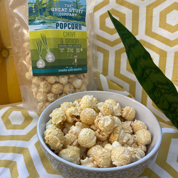 Chive & Onion Popcorn with Olive Oil (large mushroom size)- 50g pouch