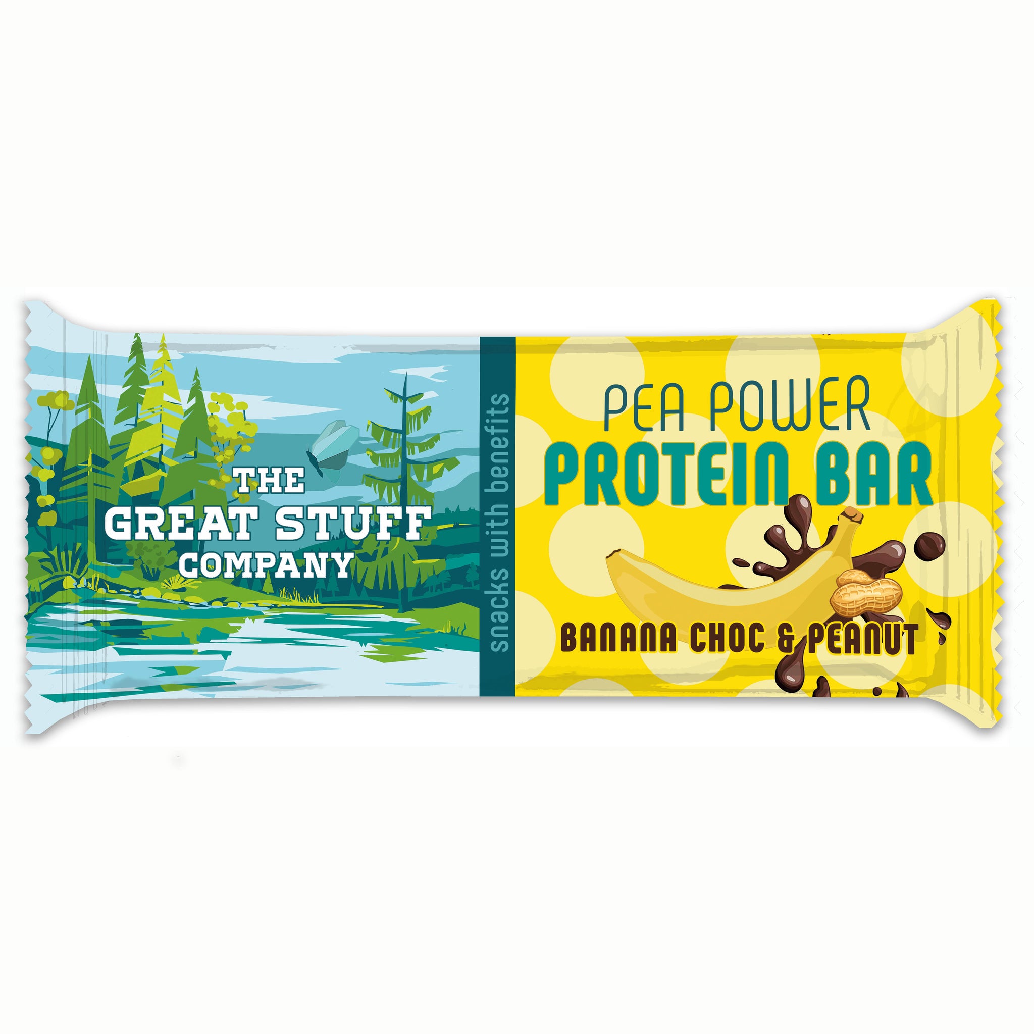 Pea Power Protein Bar - Banana Choc with Peanuts & Protein Crispies- box of 12