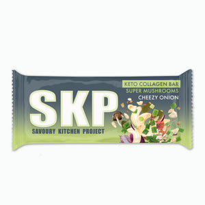 SKP - Savoury Kitchen Project - Collagen Bar - Super Mushroom & Cheezy Onion, 12 bars