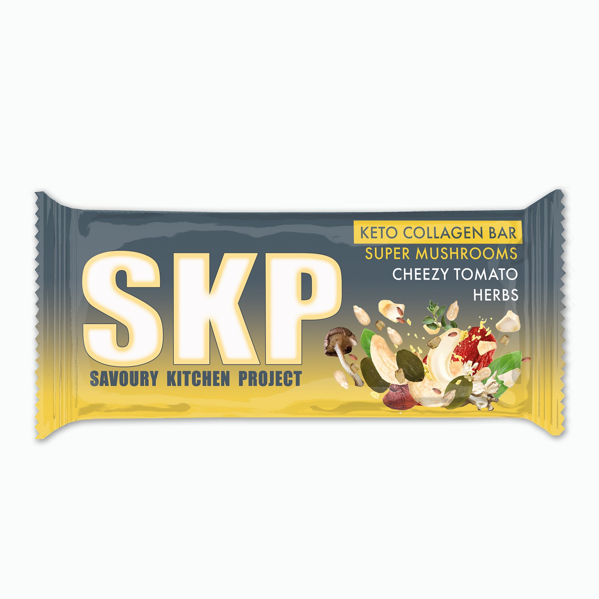 SKP - Savoury Kitchen Project - Collagen Bar - Super Mushroom & Cheesy Tomato Herbs, 12 bars (Copy) (Copy)