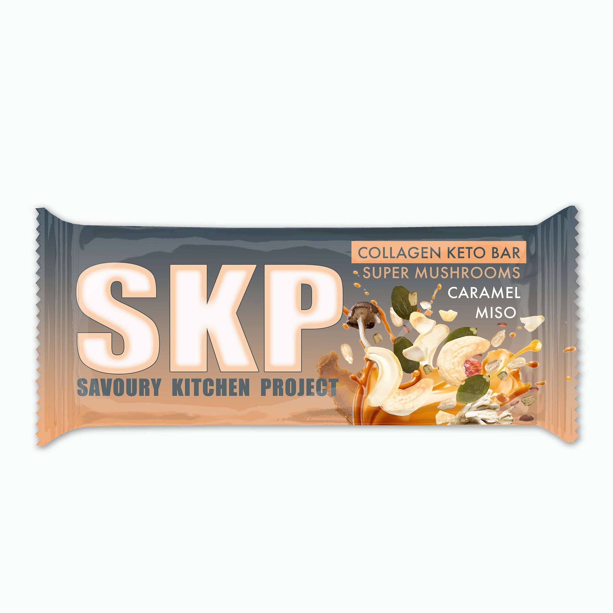 SKP - Savoury Kitchen Project - Collagen Bar - Super Mushroom & Caramel Miso, 12 bars