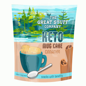 New Easy Keto Mug Cakes Baking Mix - 180g for 4 Mug Cakes - Cinnamon