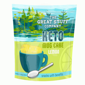 New Easy Keto Mug Cakes Baking Mix - 180g for 4 Mug Cakes - Lemon